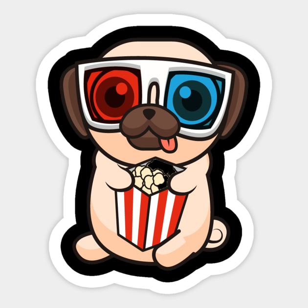 Funny pug dog Sticker by This is store